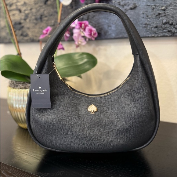 💥💥RESERVED STACY💥💥BLACK KATE SPADE KAYLA CRESCENT BAG NWT - Picture 8 of 12